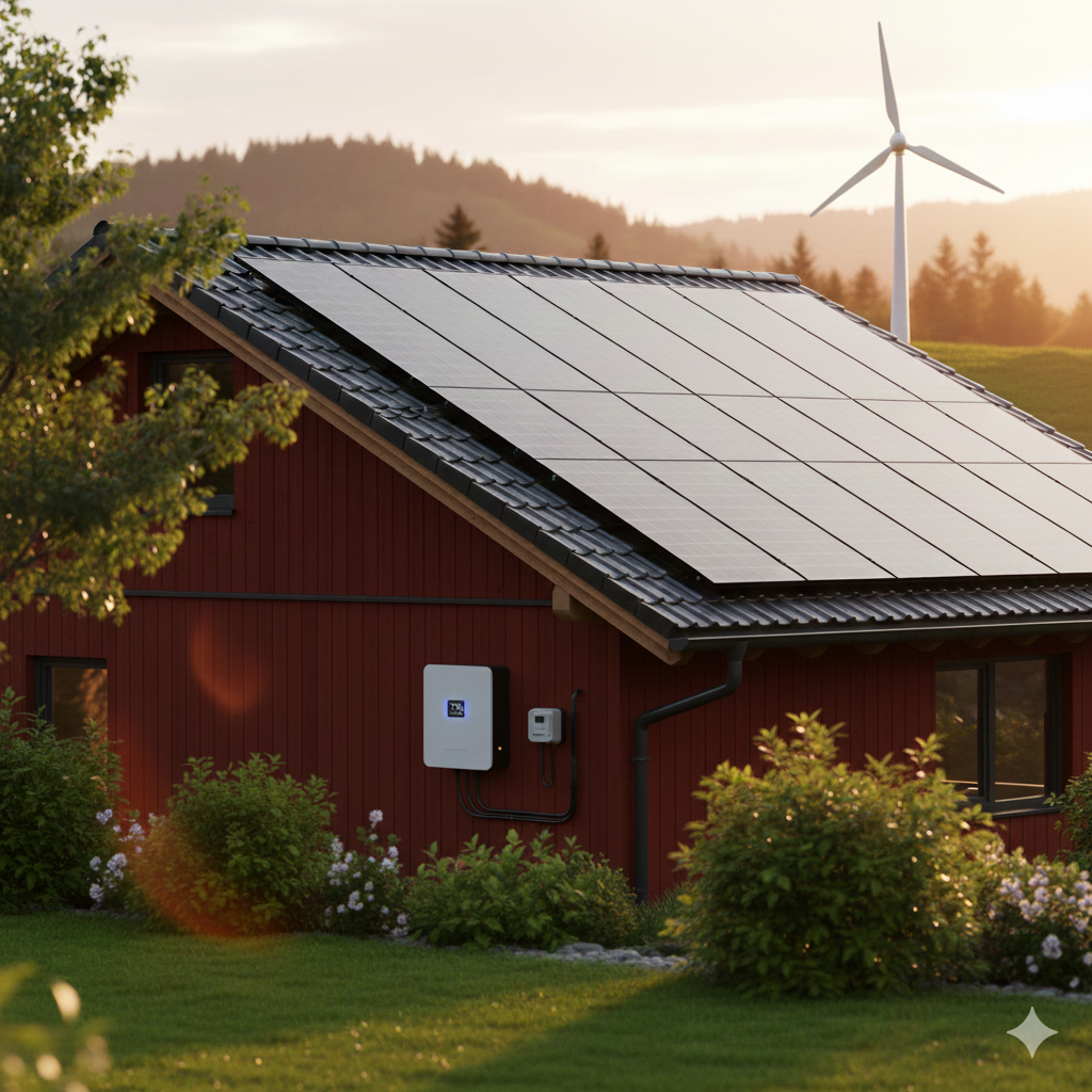 Solar panels and battery storage system